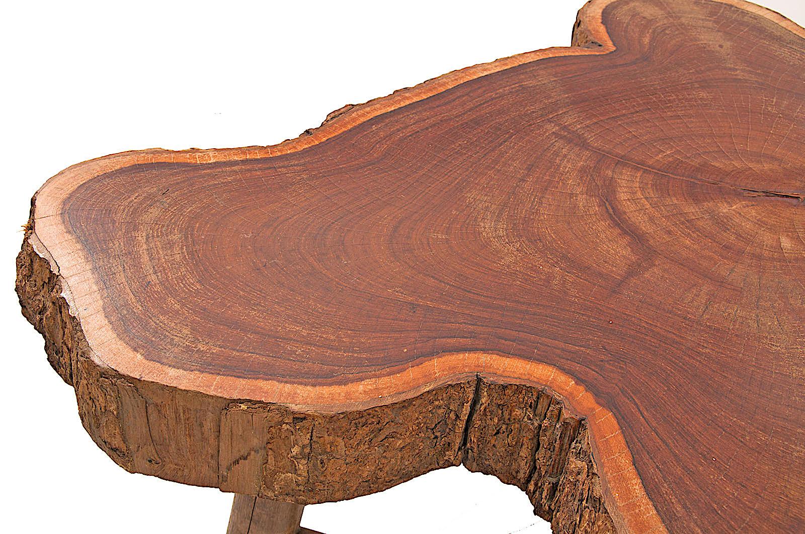 Wood Organic Coffee Table, 1950, France, Brown Color, Polishes Oil Finished 4