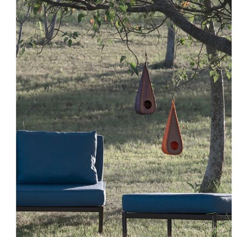 Birdhouse - Gotinha - Brazilian Contemporary Outdoor of Wood and  Fibers For Sale 6
