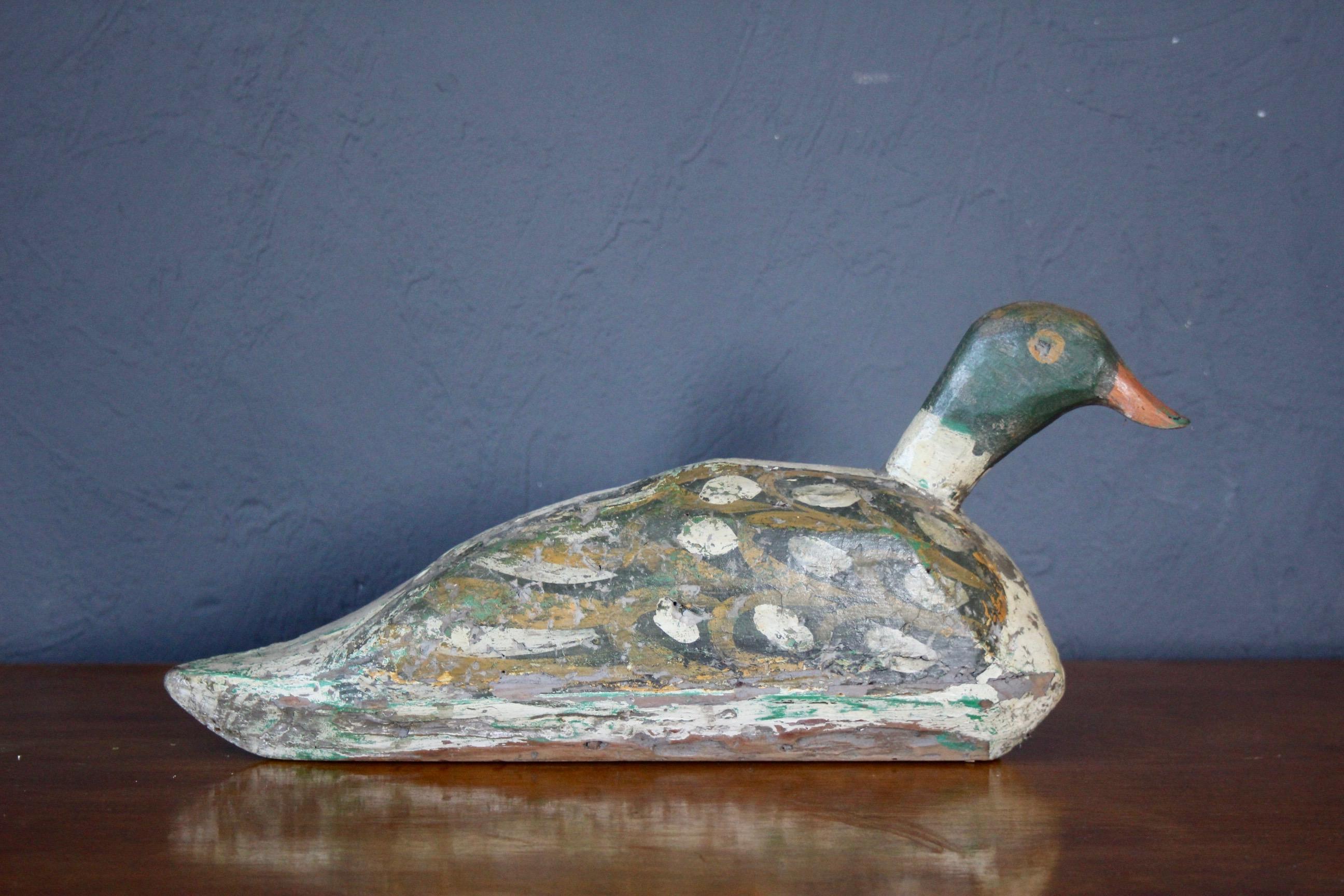 Wood painted duck.