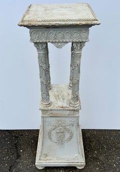 Holz bemalt Gustavianischen Stil Säule Sockel Statue Stand