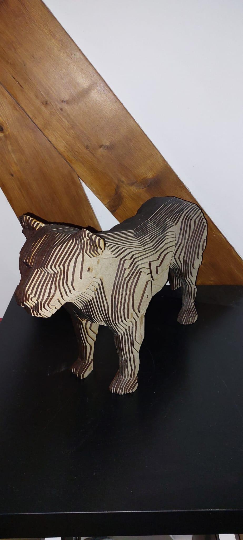 Wood Panther Sculpture MDF For Sale 7