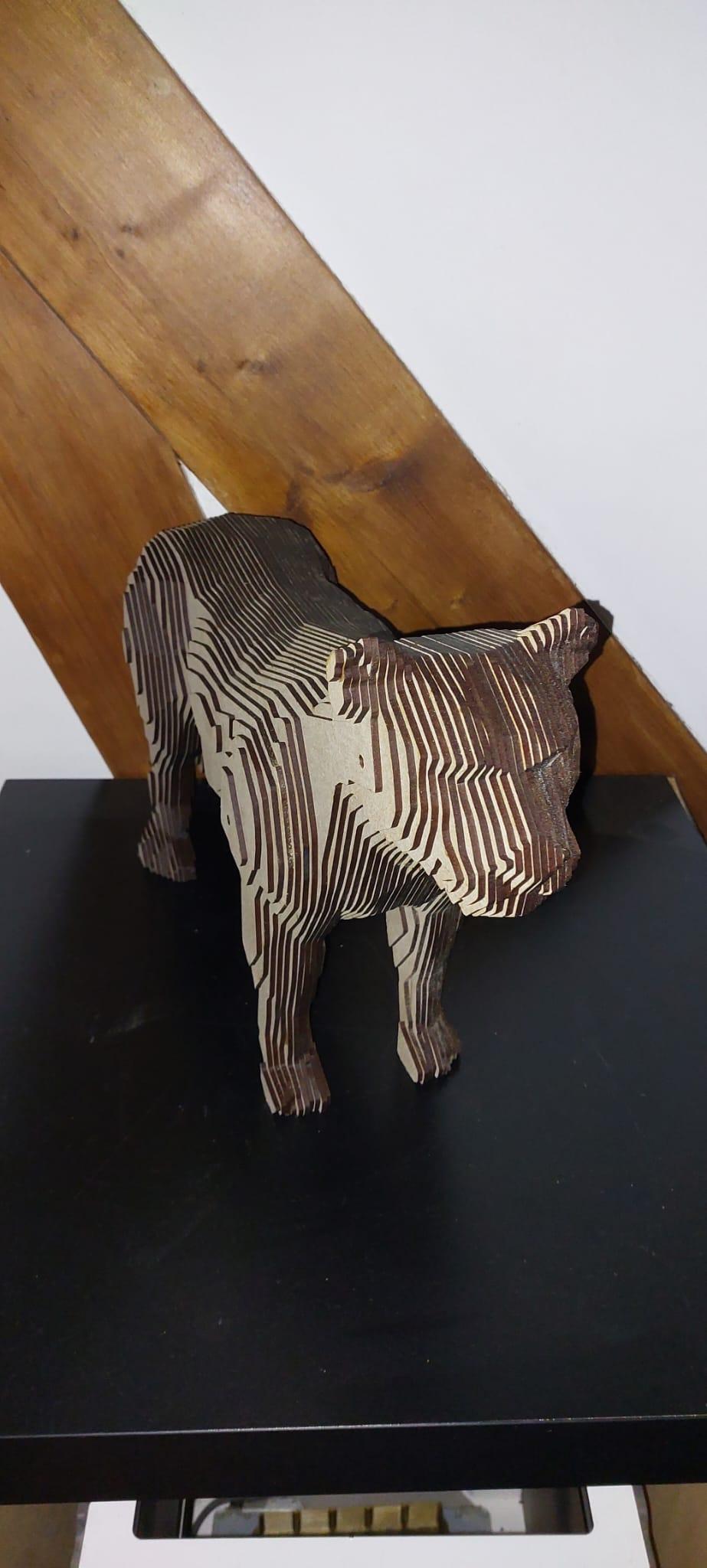 Wood Panther Sculpture MDF For Sale 9