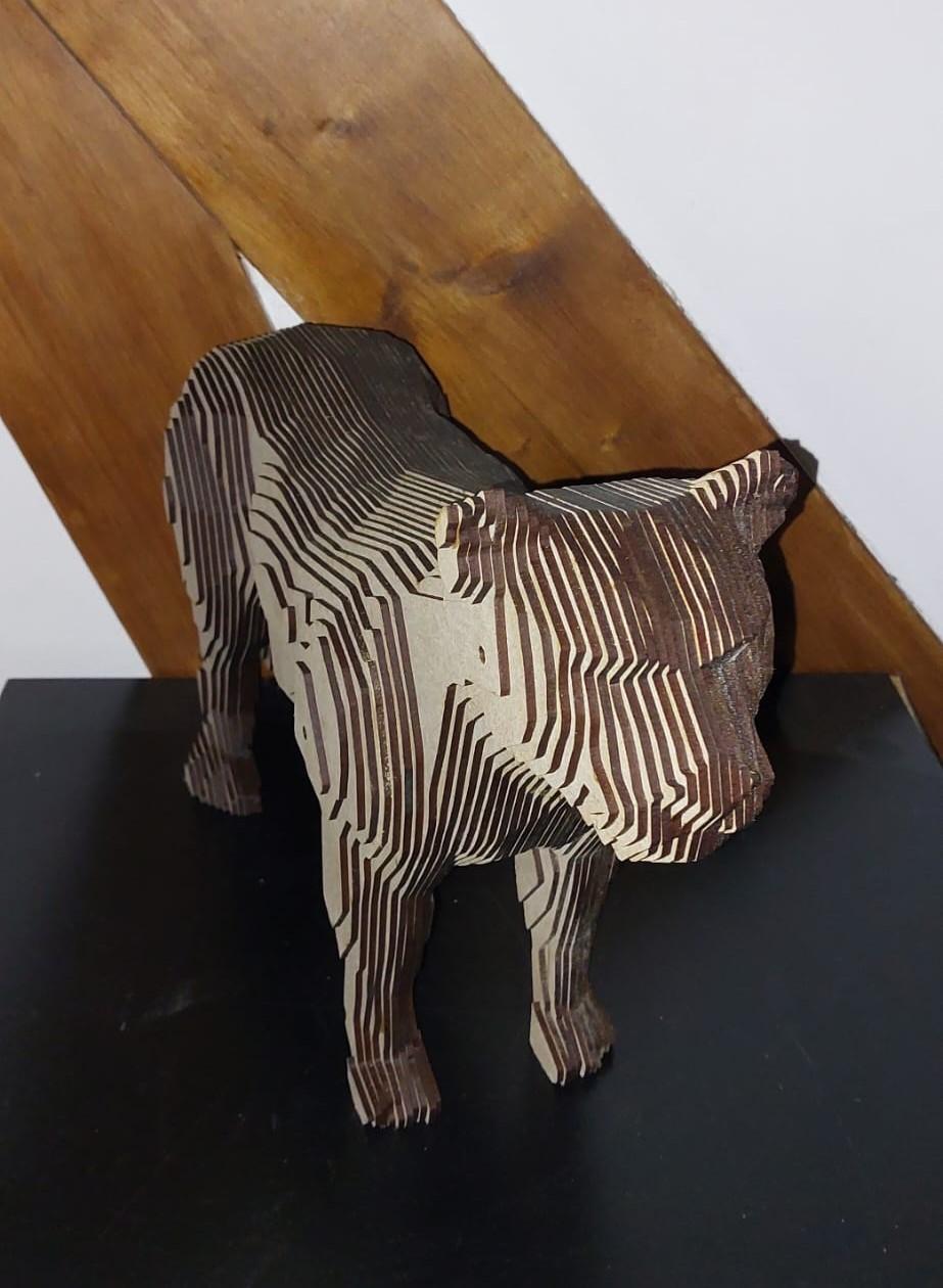Wood Panther Sculpture MDF For Sale 10