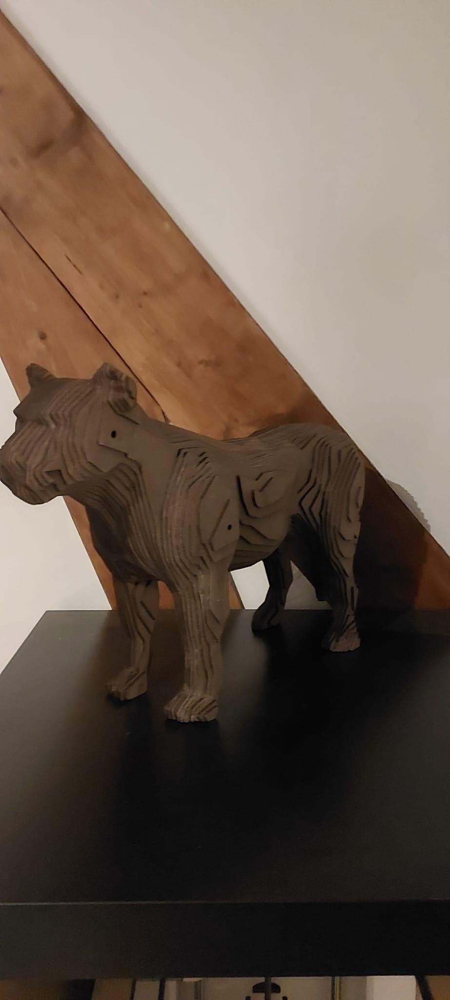 Plywood Wood Panther Sculpture MDF For Sale