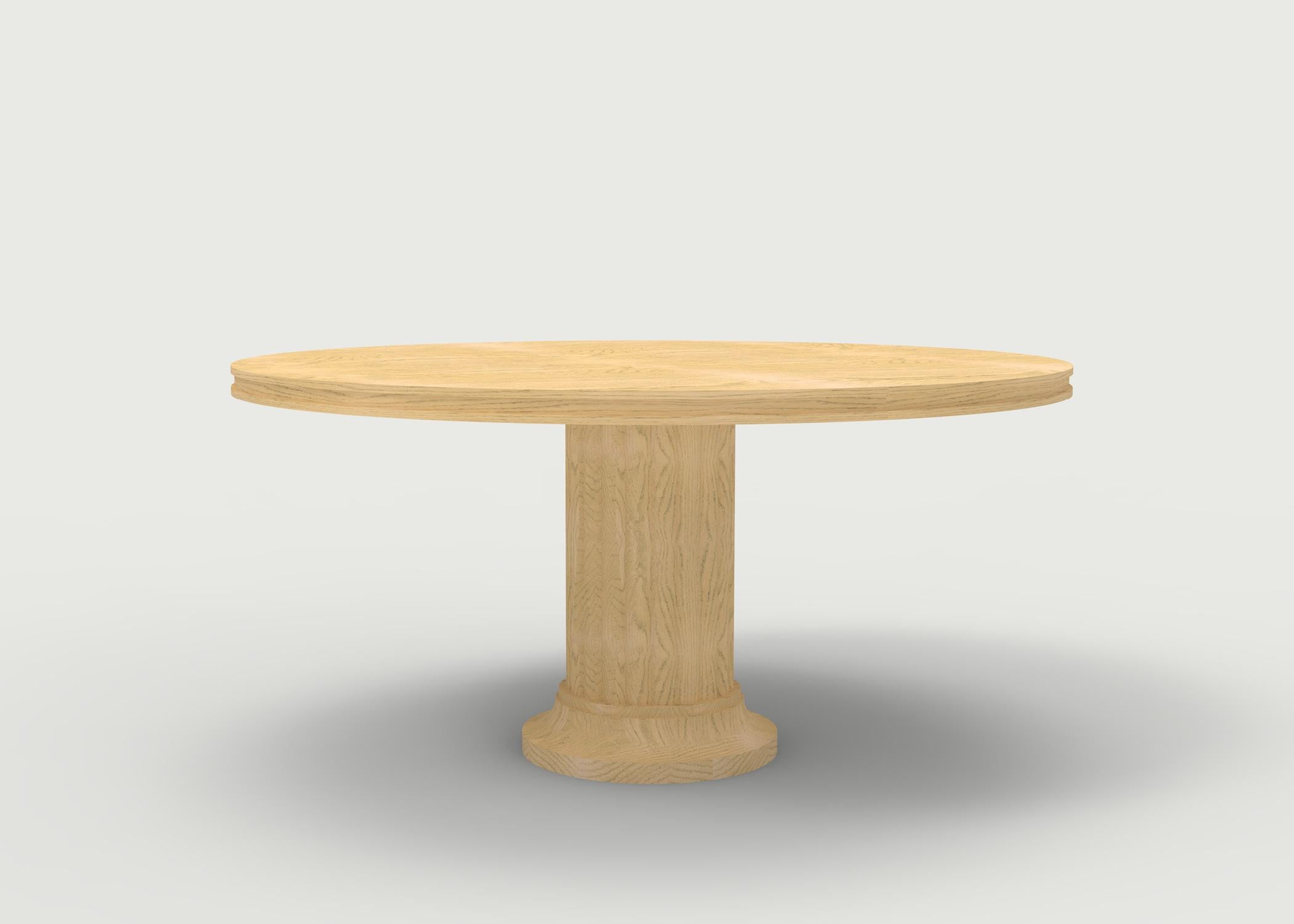 The Harmon dining table is an elegant and styled piece - it can be used in both a dining room or conference room. Wood top and base with Classic detailing and smartly finished in natural wood tone.

Price is for table in primary photo in standard