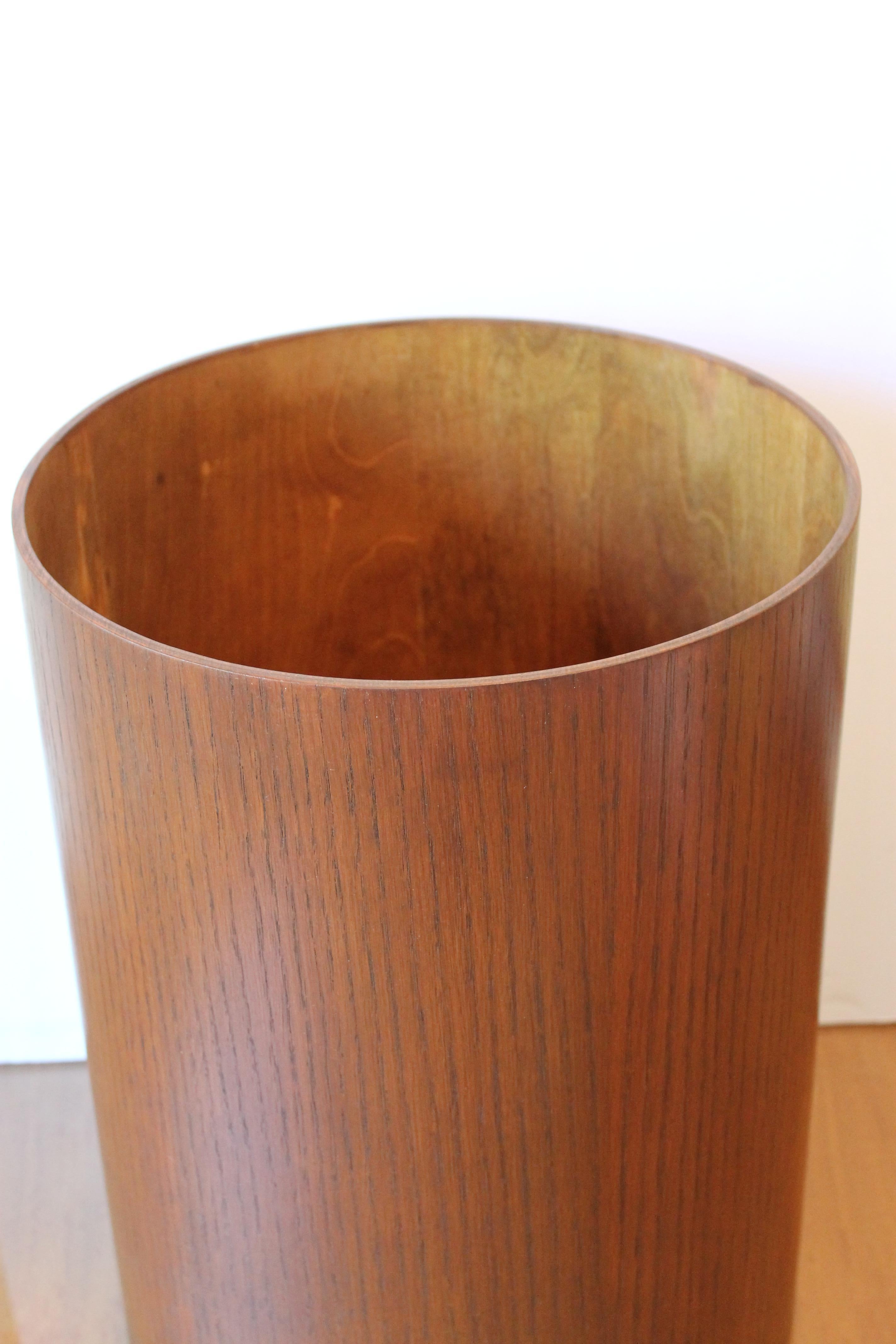 Scandinavian Wood Pedestal / Wastebasket