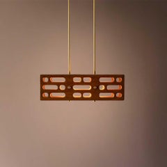 Mesquite Latticework Pendant, Horizontal, Medium, Celosía Collection