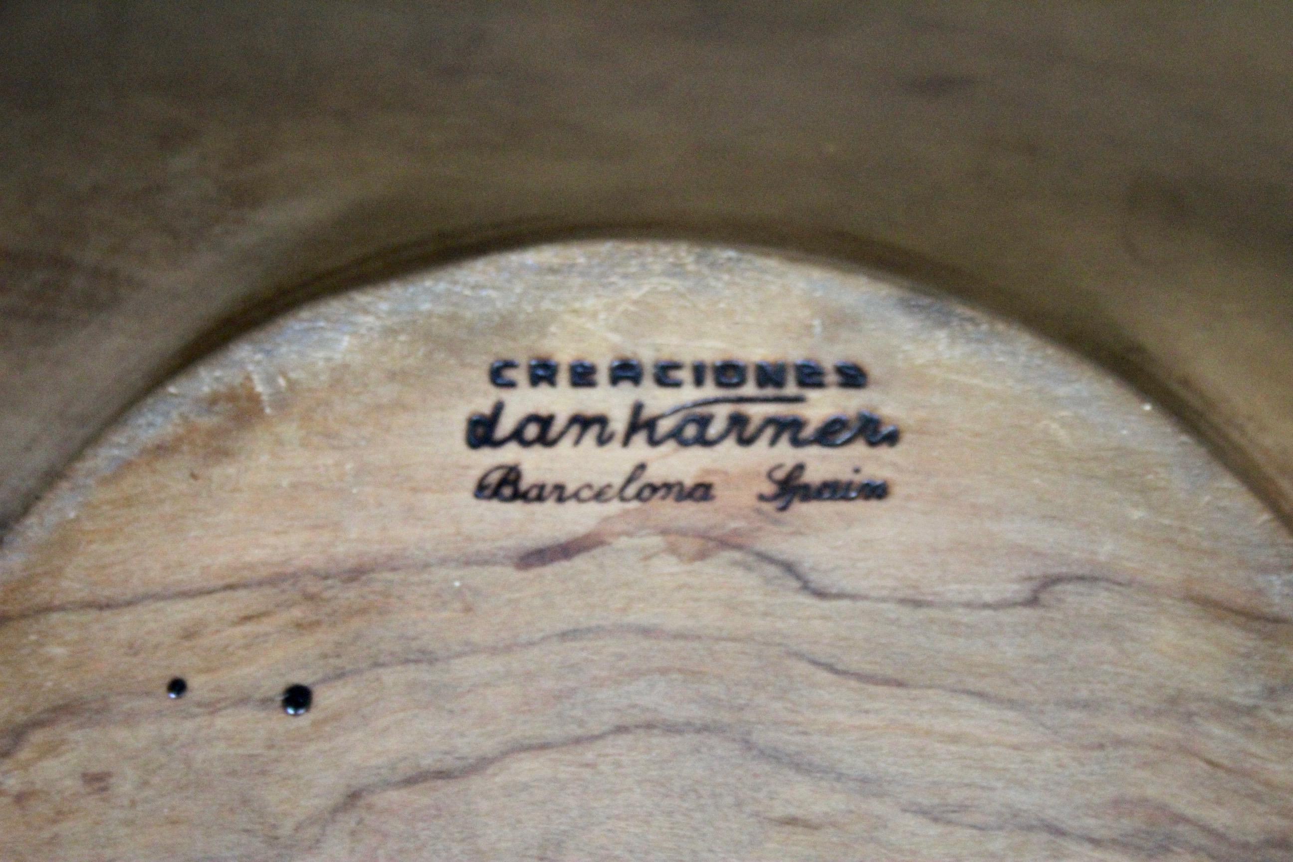 Mid-20th Century Wood Plate by Dan Karner
