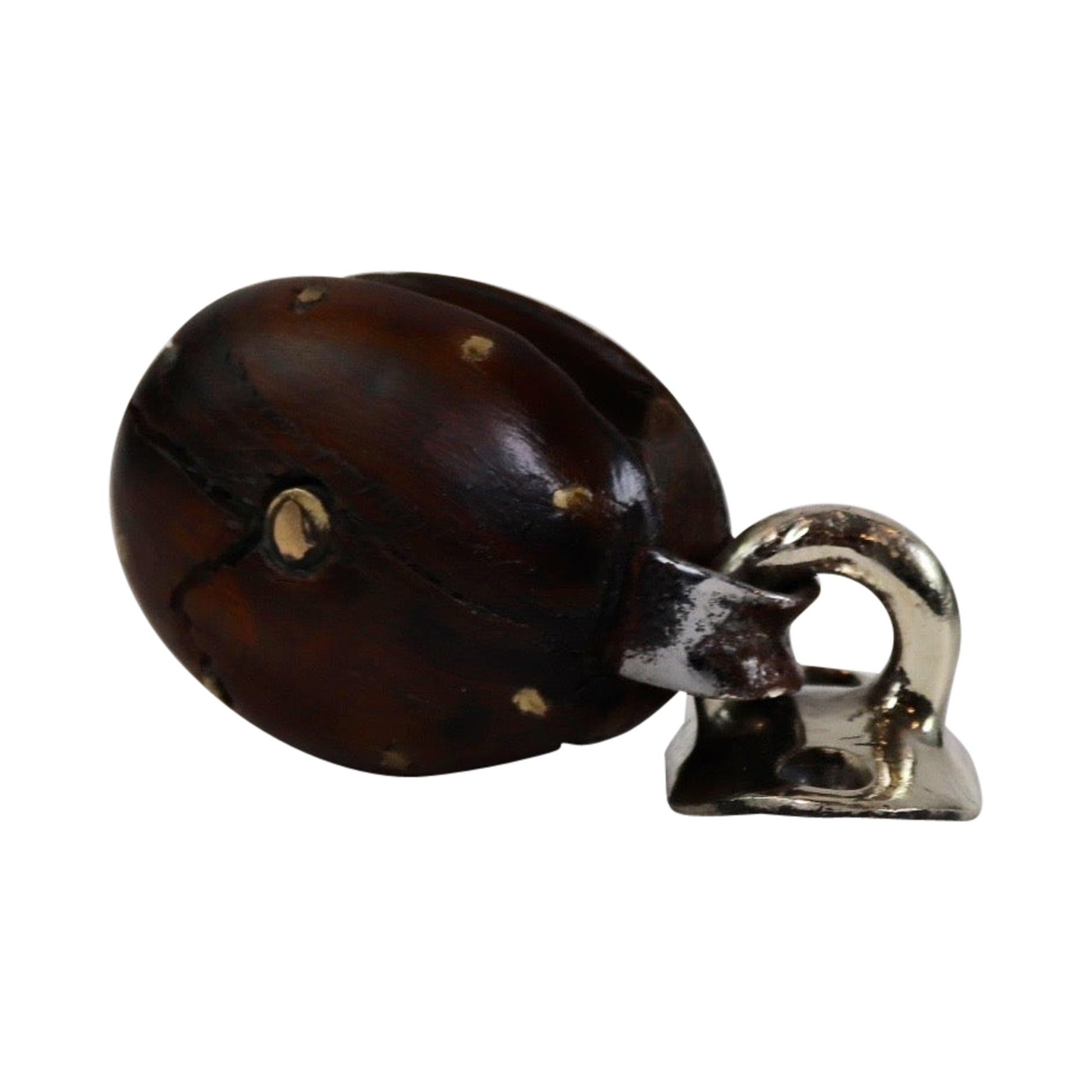 Pulley-Block aus Holz von einer Yacht