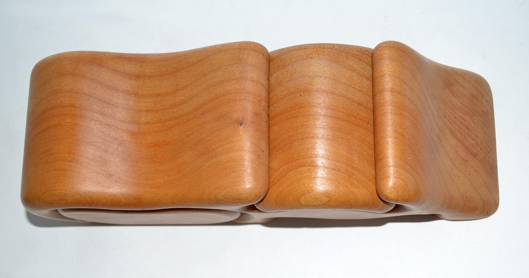 Mid-Century Modern Wood Puzzle Jewelry Box 1970's For Sale