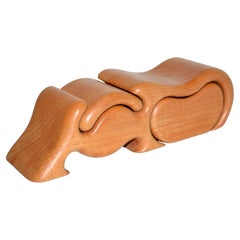 Joyero Puzzle de Madera Años 70