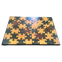 Vassoio con motivo a puzzle in Wood
