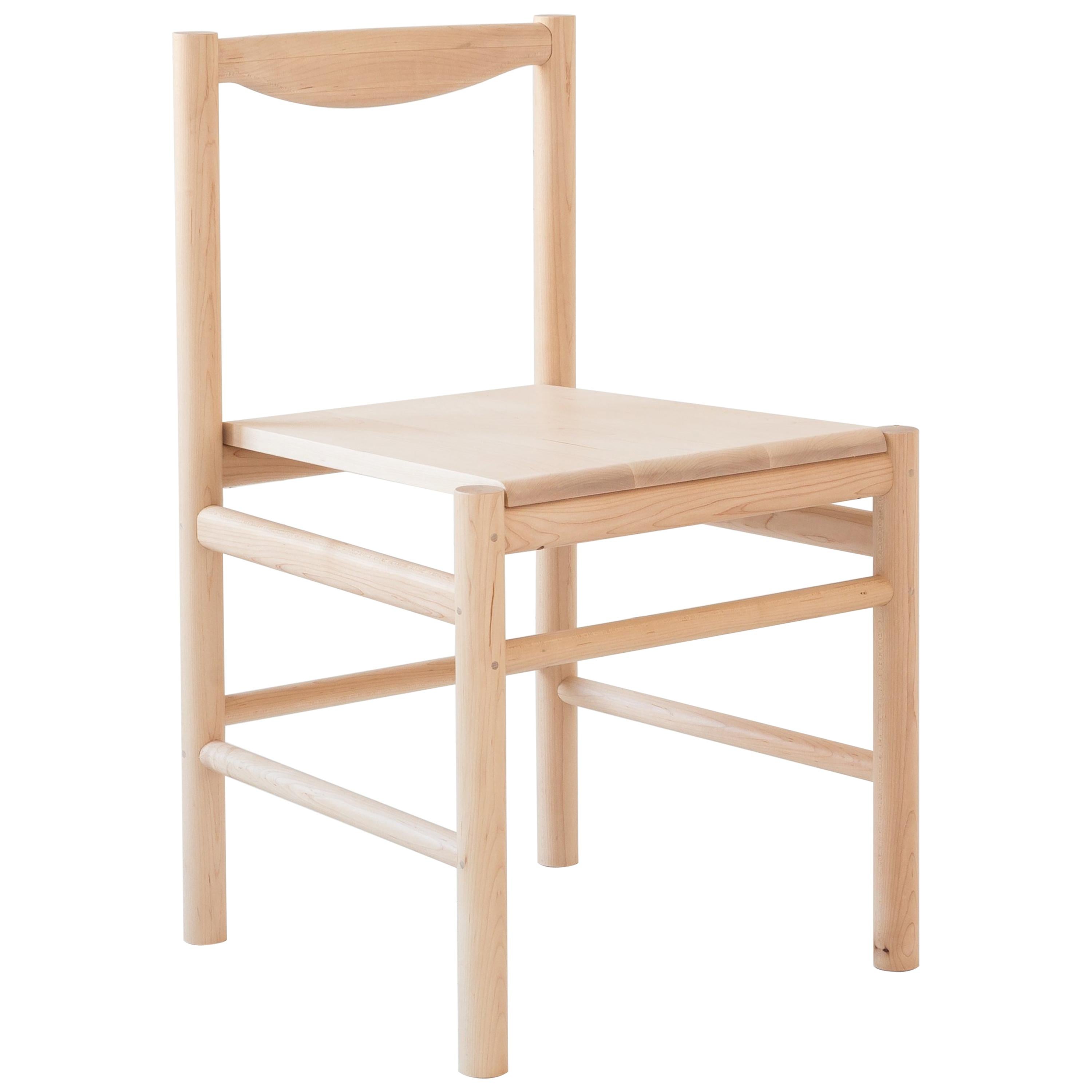 Wood Range Dining Chair in Hard Maple by Fort Standard, in Stock