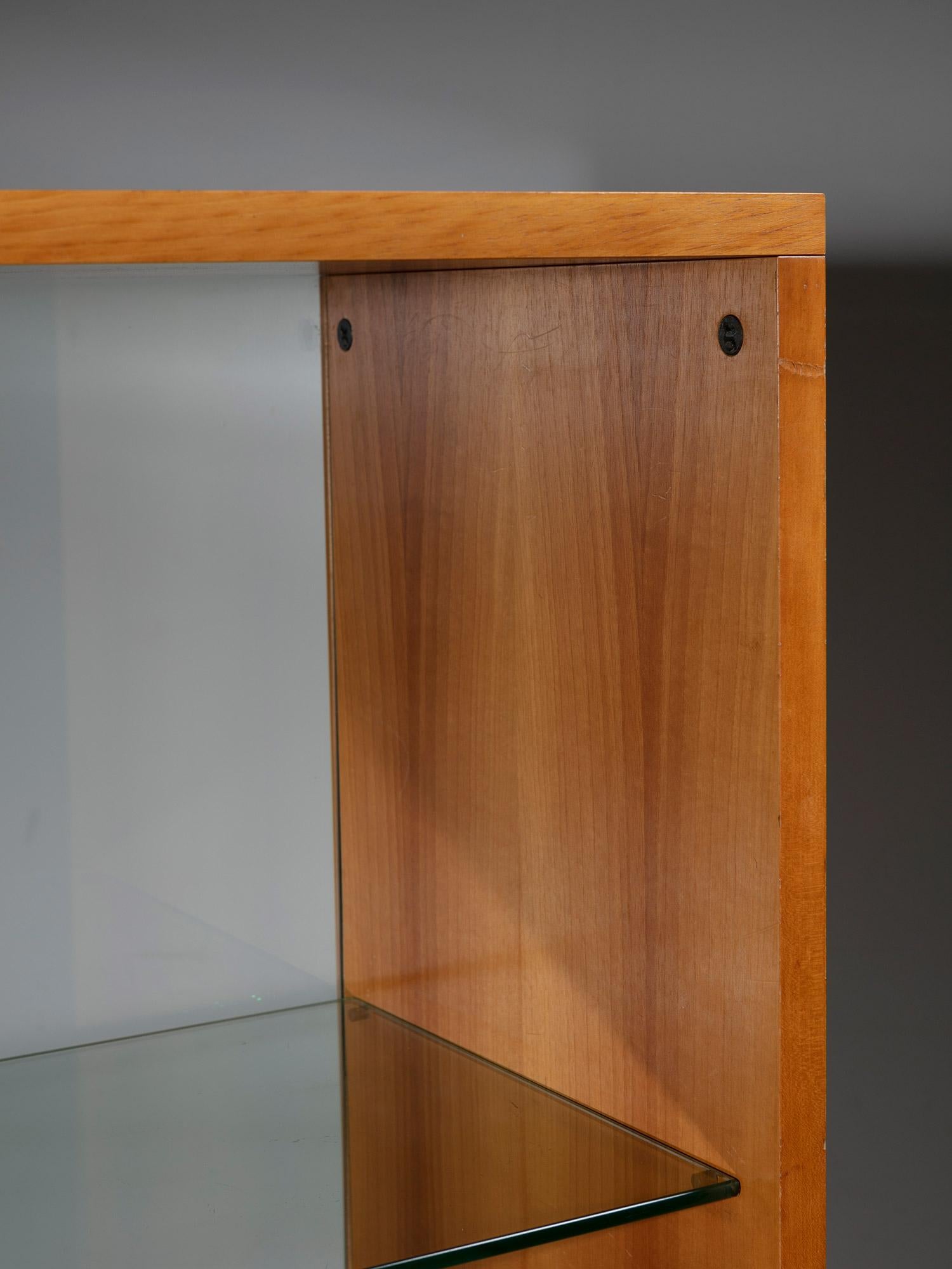 Late 20th Century Wood Rationalist Vitrine by Asnago and Vender for Pallucco, Italy, 1980s For Sale