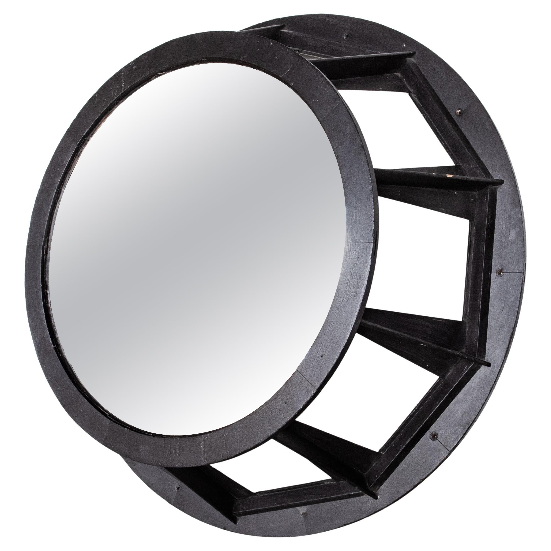 Madera Recuperada industrial Espejo Pintado de Negro en venta