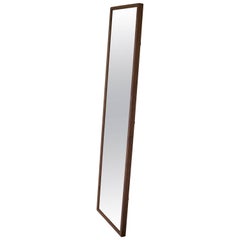 Miroir de sol plan rectangulaire Wood en noyer par Fort Standard
