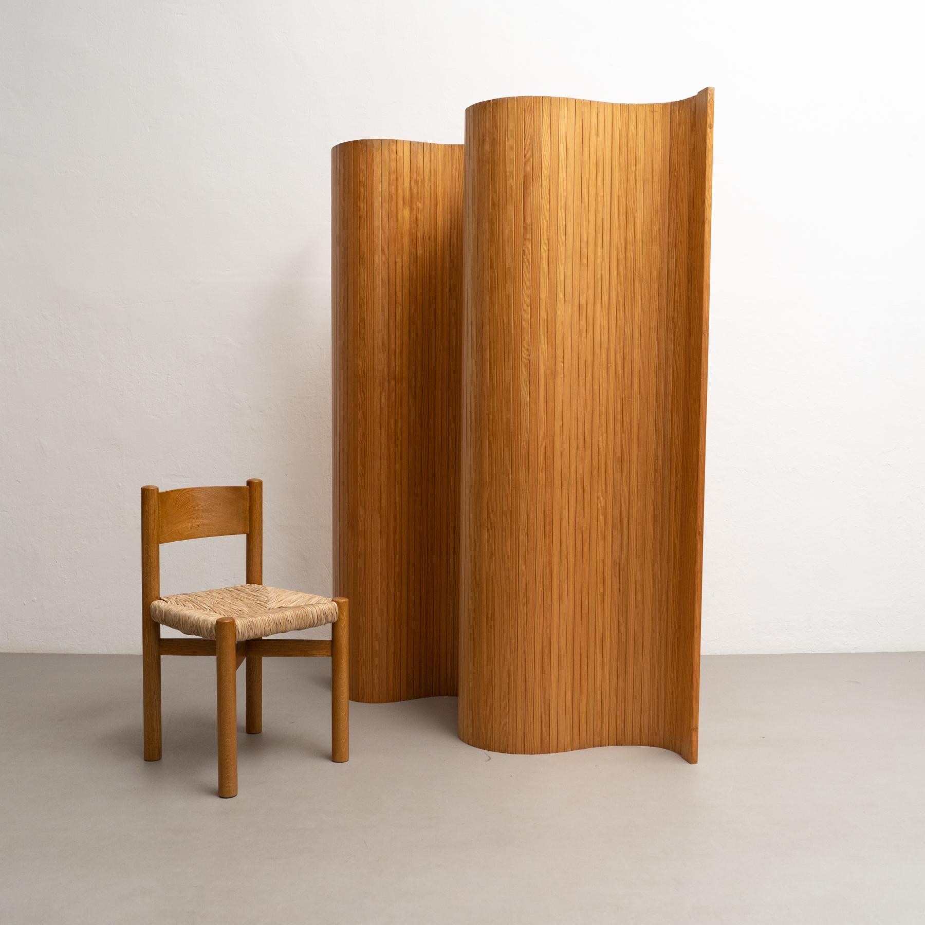 Wood Room Divider After Alvar Aalto, circa 1970 For Sale 7