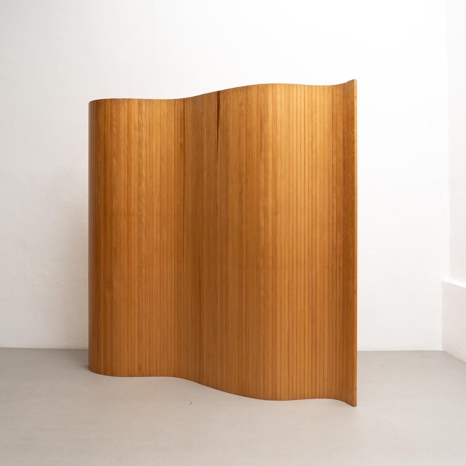 Wood Room Divider After Alvar Aalto, circa 1970 For Sale 8
