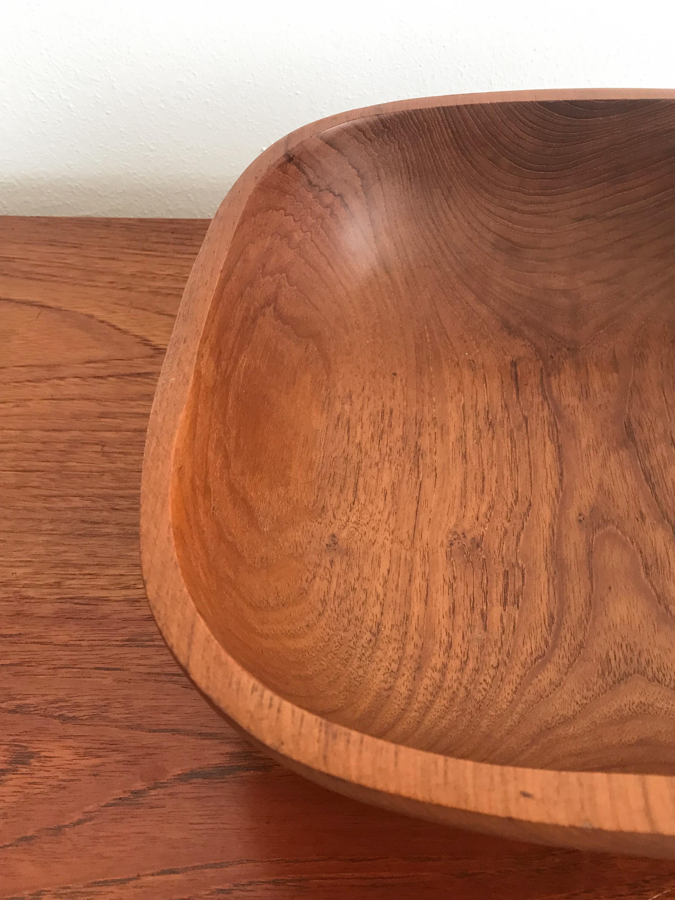 Danish Wood Scandinavian Bowl Centerpiece 1960s For Sale