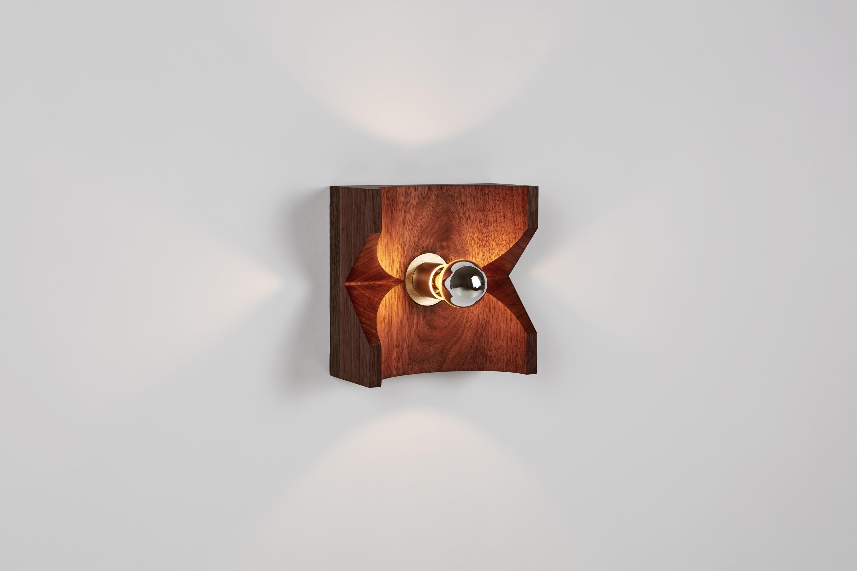 Brushed Wood Sconce - Cut For Sale