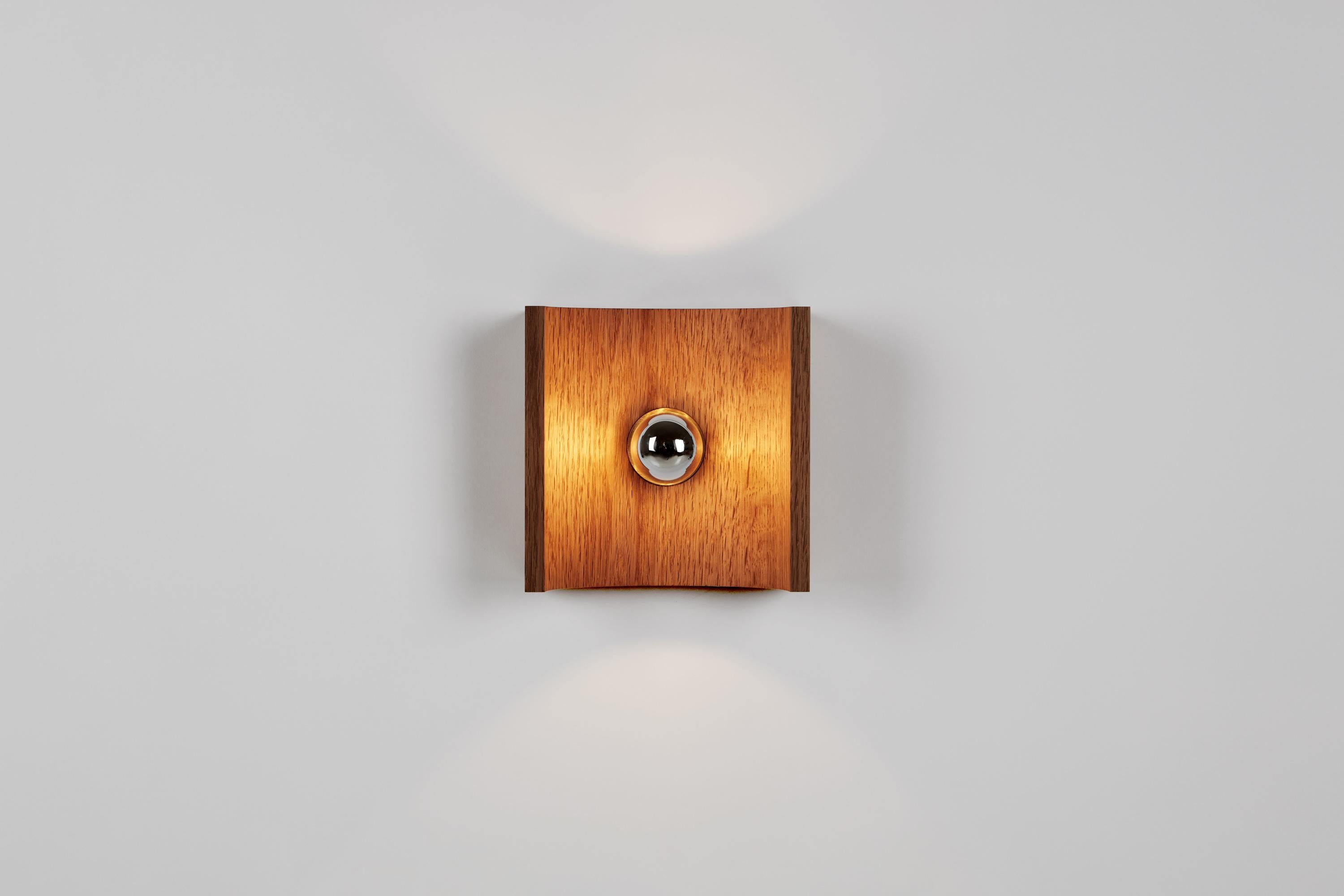 Polished Wood Sconce - Full For Sale