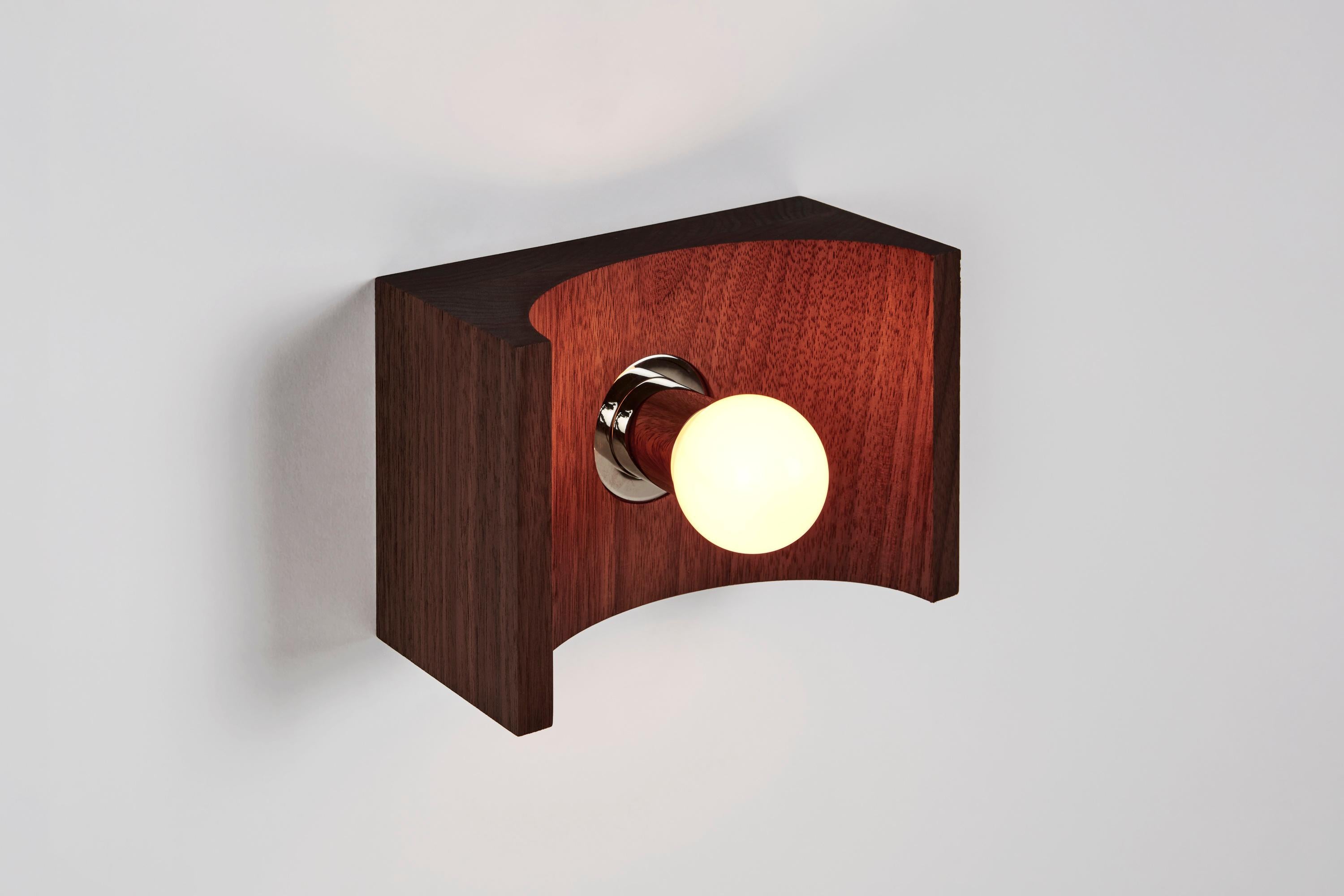 American Wood Sconce - Half For Sale