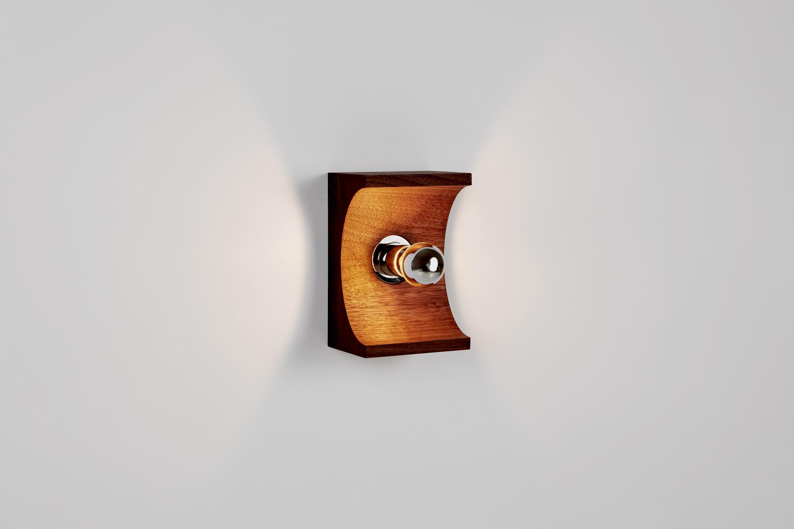 Contemporary Wood Sconce - Half For Sale