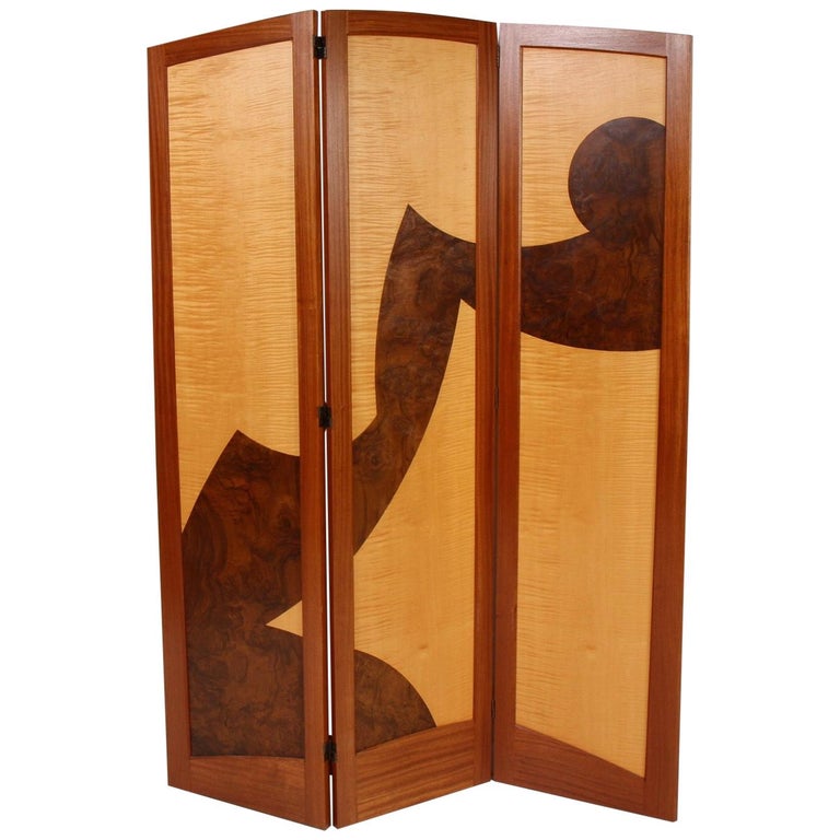 Wood Screen Divider by Thomas Throop at 1stDibs