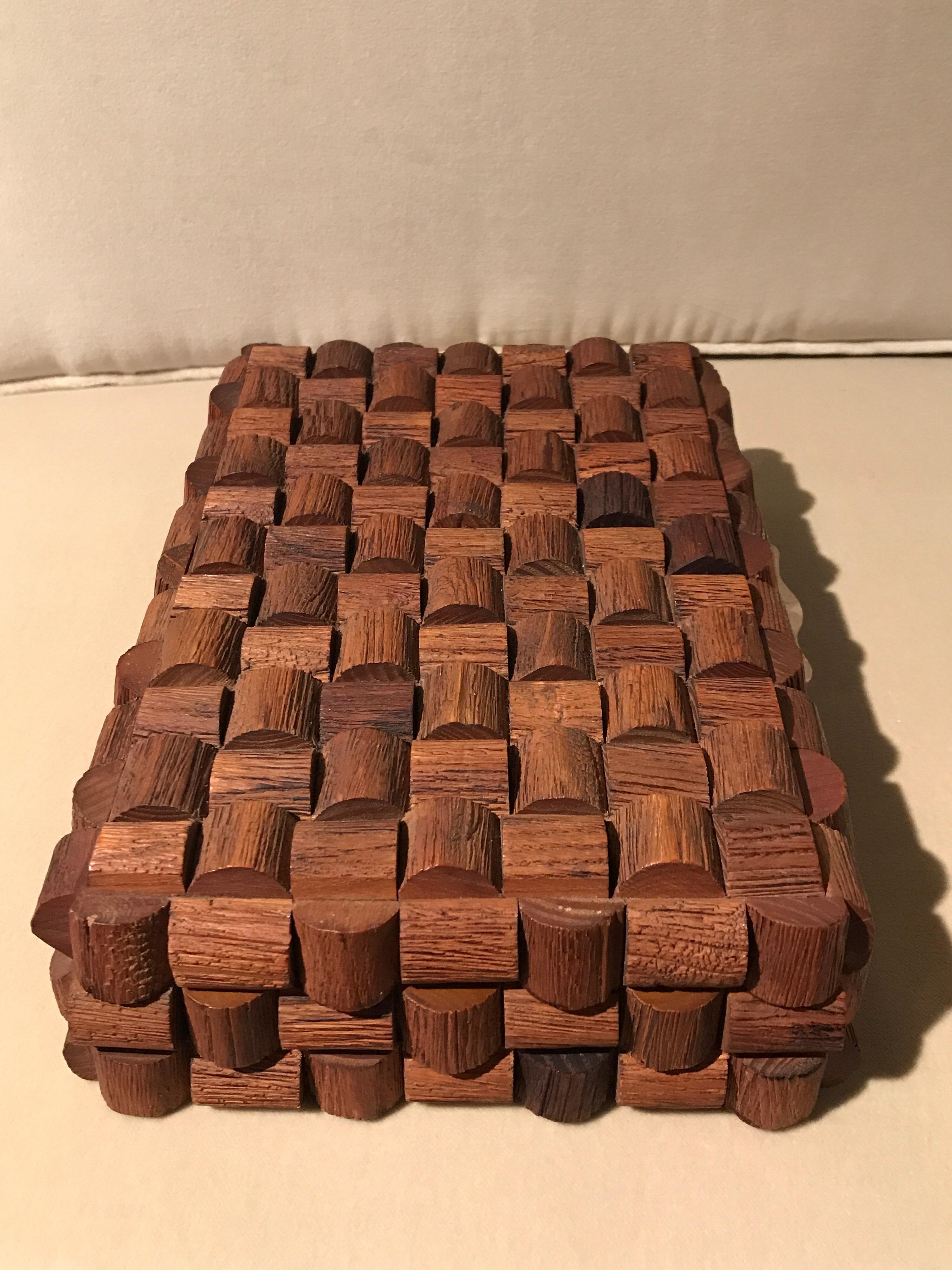 Mid-Century Modern Wood Sculptural Box