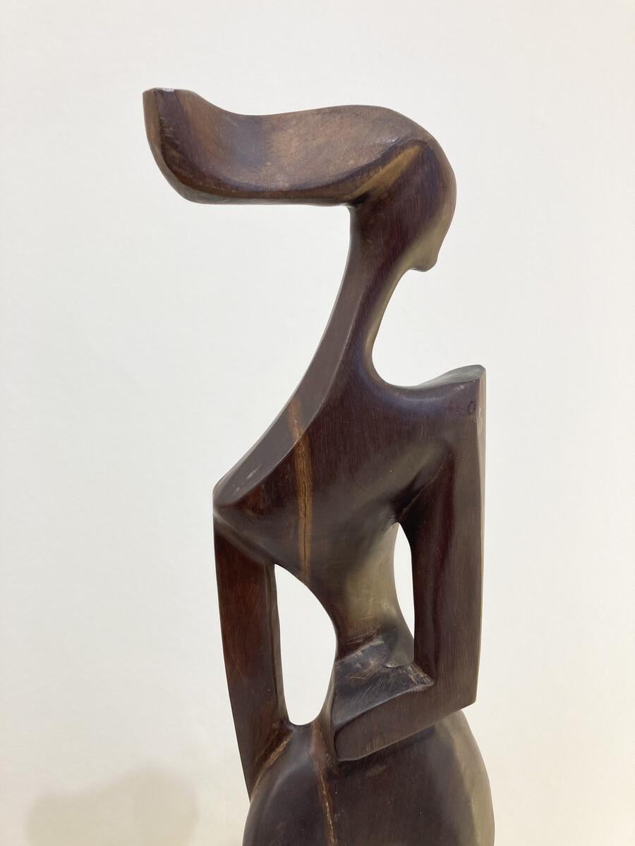 Wood Sculpture, 1950s In Good Condition For Sale In Brussels, BE