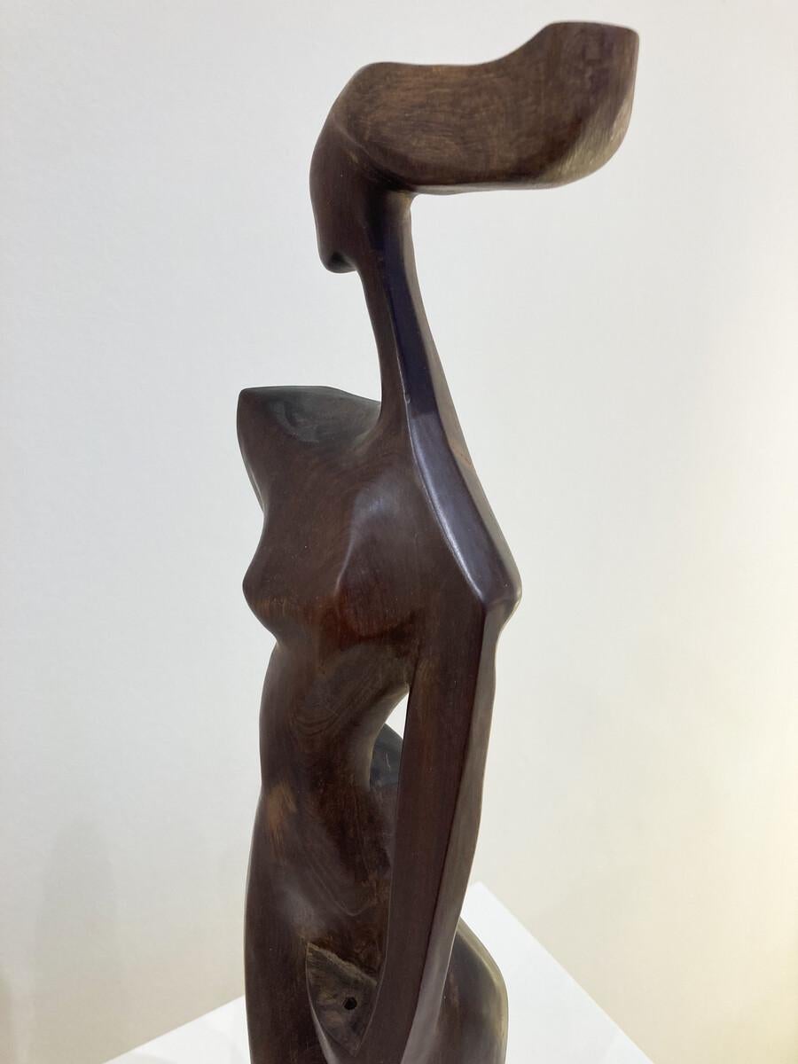 Mid-20th Century Wood Sculpture, 1950s For Sale
