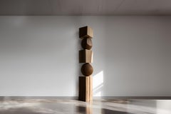 Wood Sculpture, Burned Oak Masterpiece by Joel Escalona, Still Stand No100