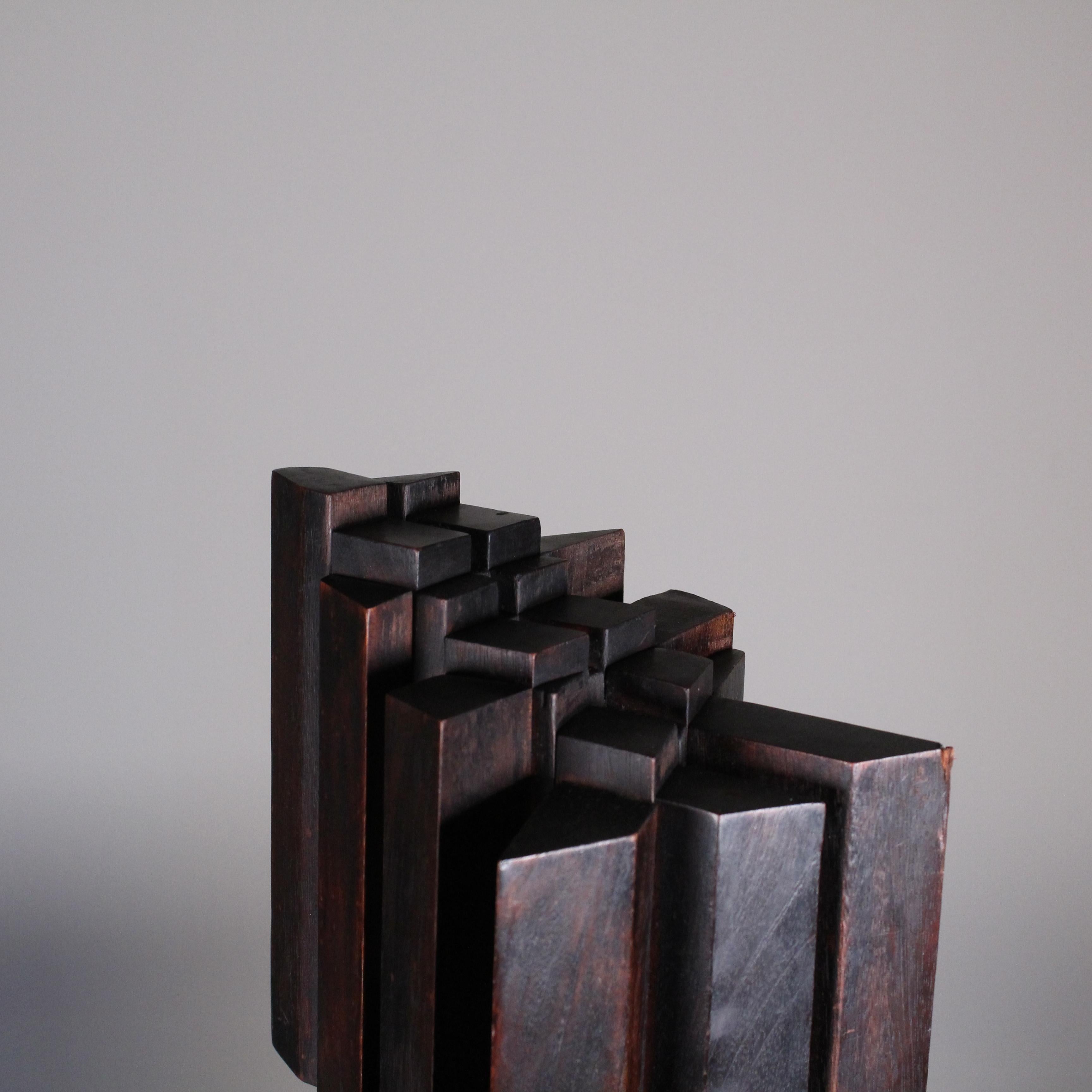 Kinetic Wood sculpture by Ben Ormenese For Sale