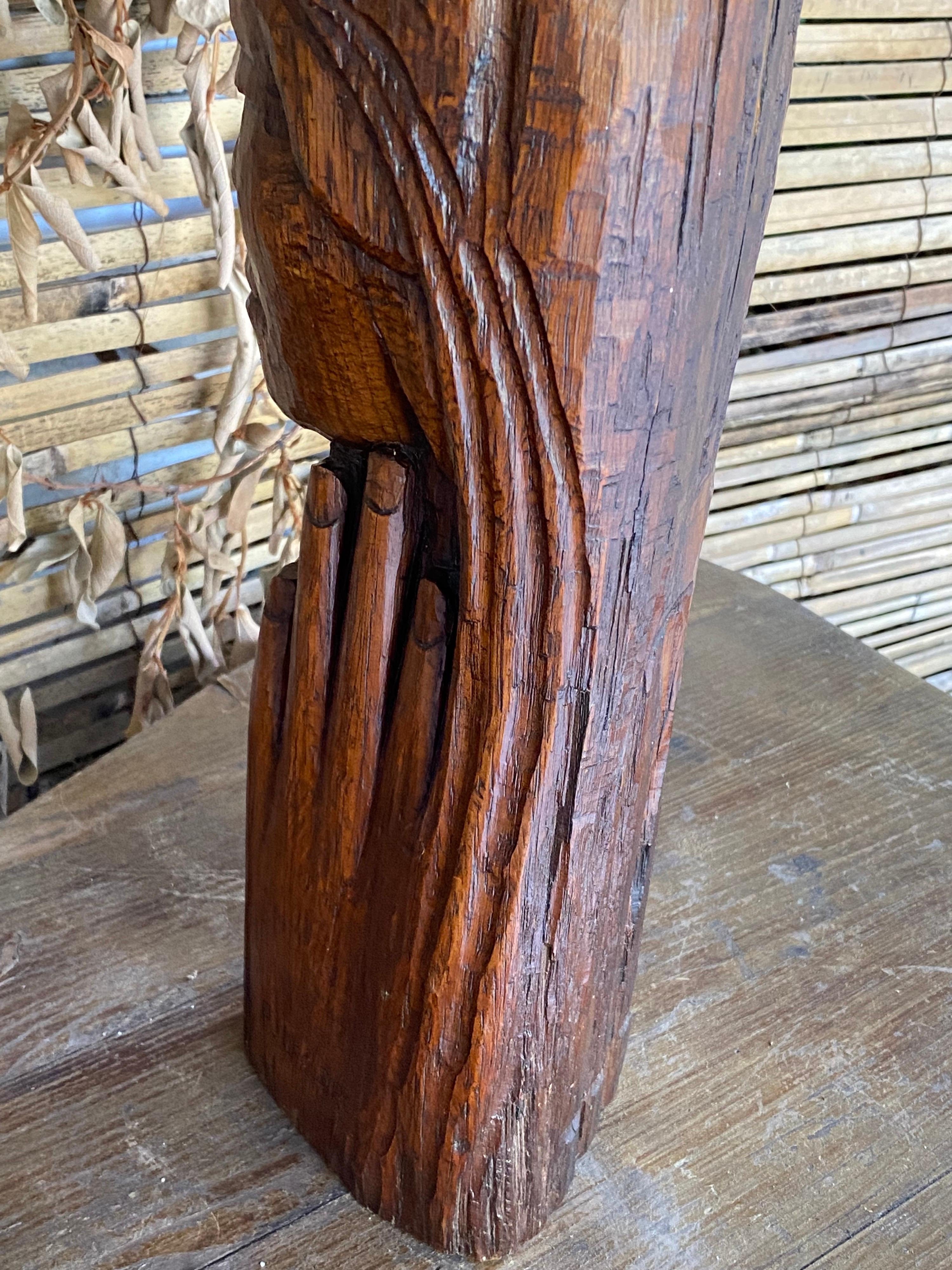 Wood Sculpture, by French Designer 1950 For Sale 5