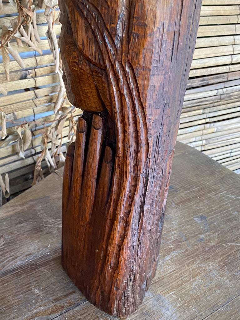 Wood Sculpture, by French Designer 1950 For Sale 7