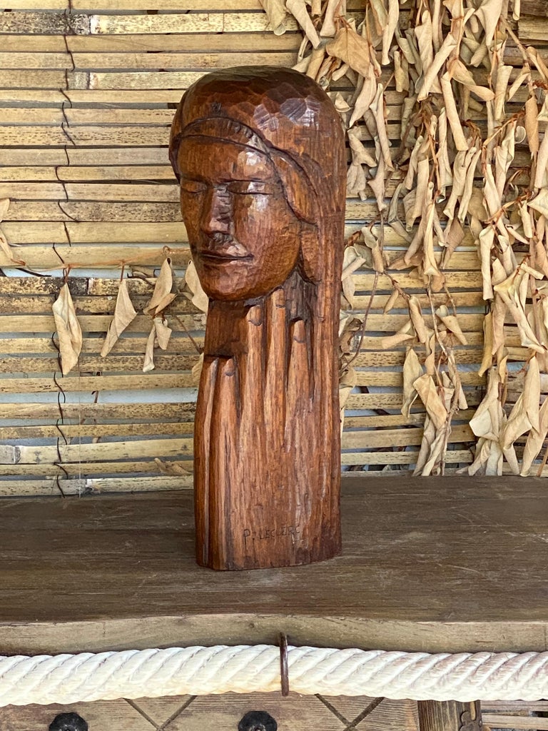 Wood Sculpture, by French Designer 1950 In Good Condition For Sale In Auribeau sur Siagne, FR