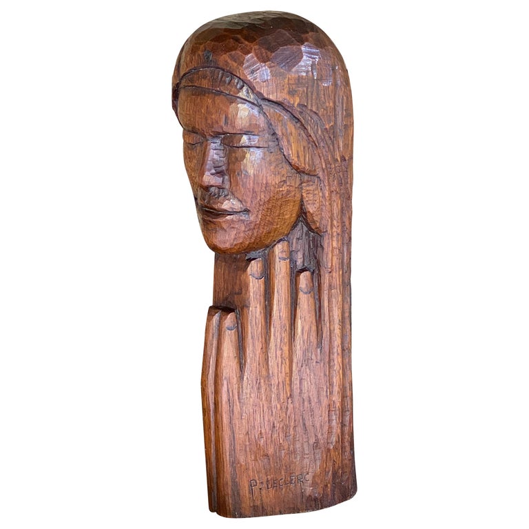 Wood Sculpture, by French Designer 1950 For Sale