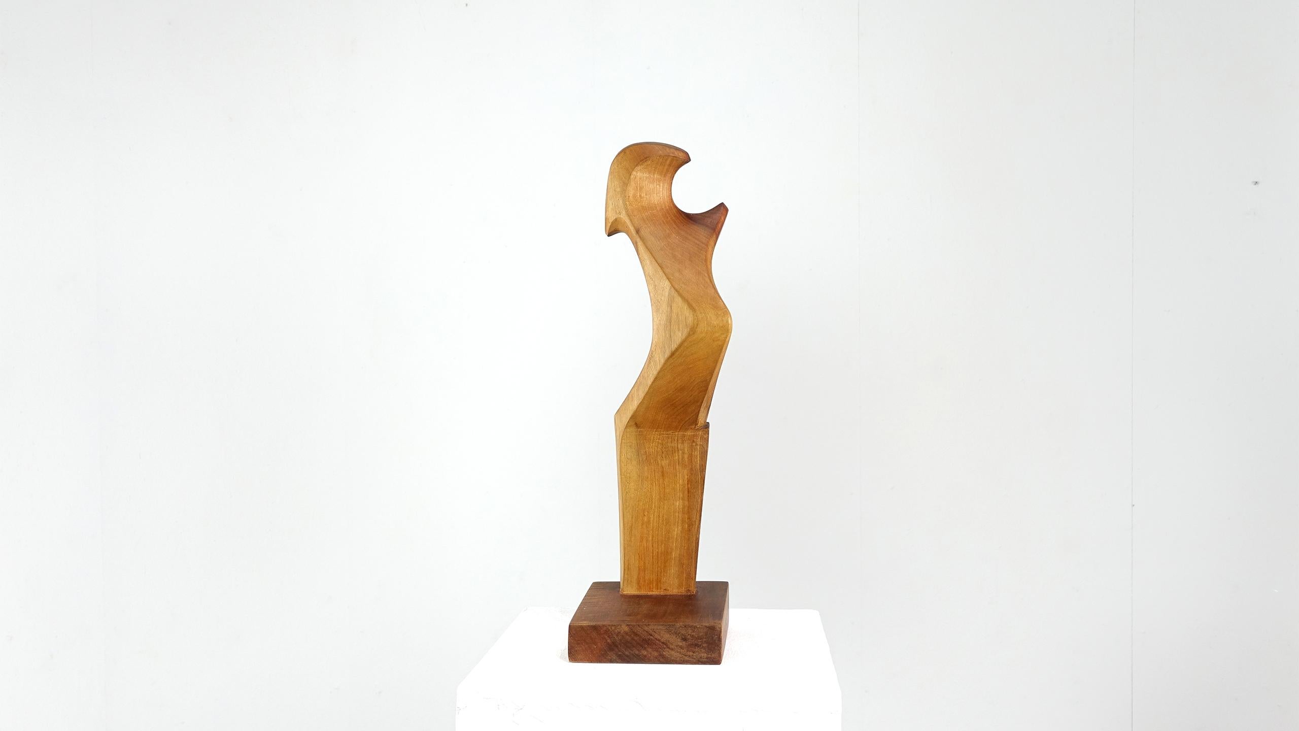 Wood Sculpture by G. Carli, 1983 1