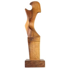 Vintage Wood Sculpture by G. Carli, 1983