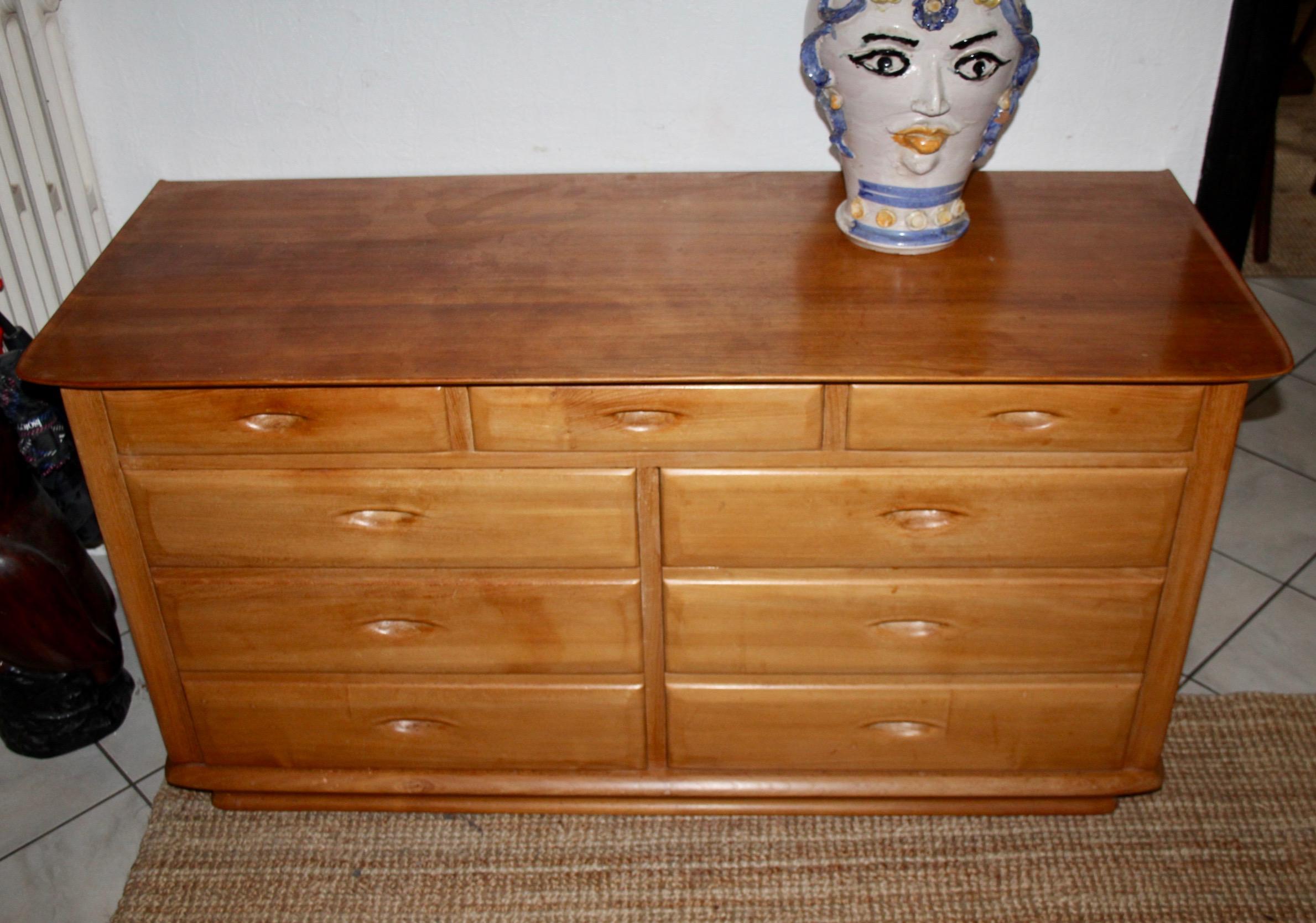 wood sculpture commode by Franz Xaver Sproll In Good Condition For Sale In grand Lancy, CH