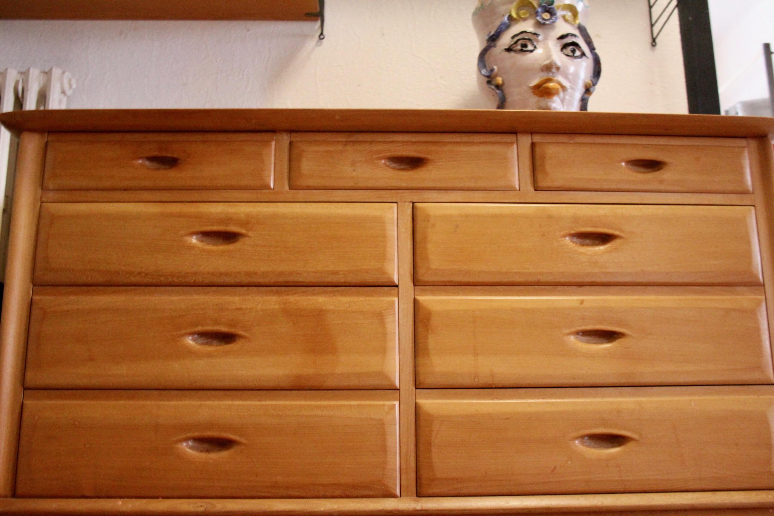 Wood wood sculpture commode by Franz Xaver Sproll For Sale