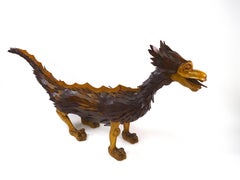 Wood Sculpture Depicting a Dragon by Rosario Lattuca, circa 1970