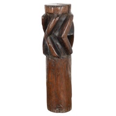 Used Wood Sculpture from Old Water Mill Gear, China 1890