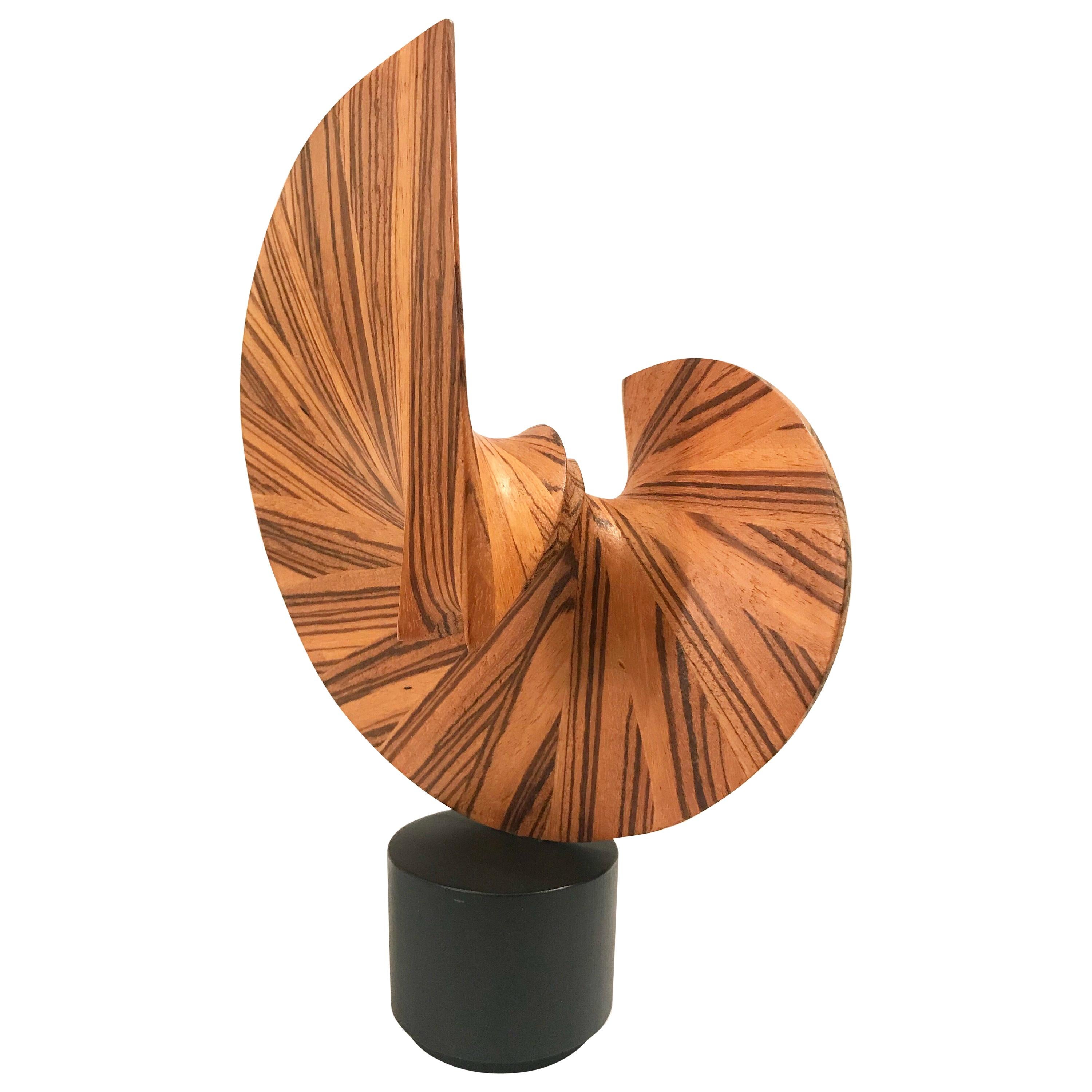 Wood Sculpture J B Veiner, 1989 For Sale