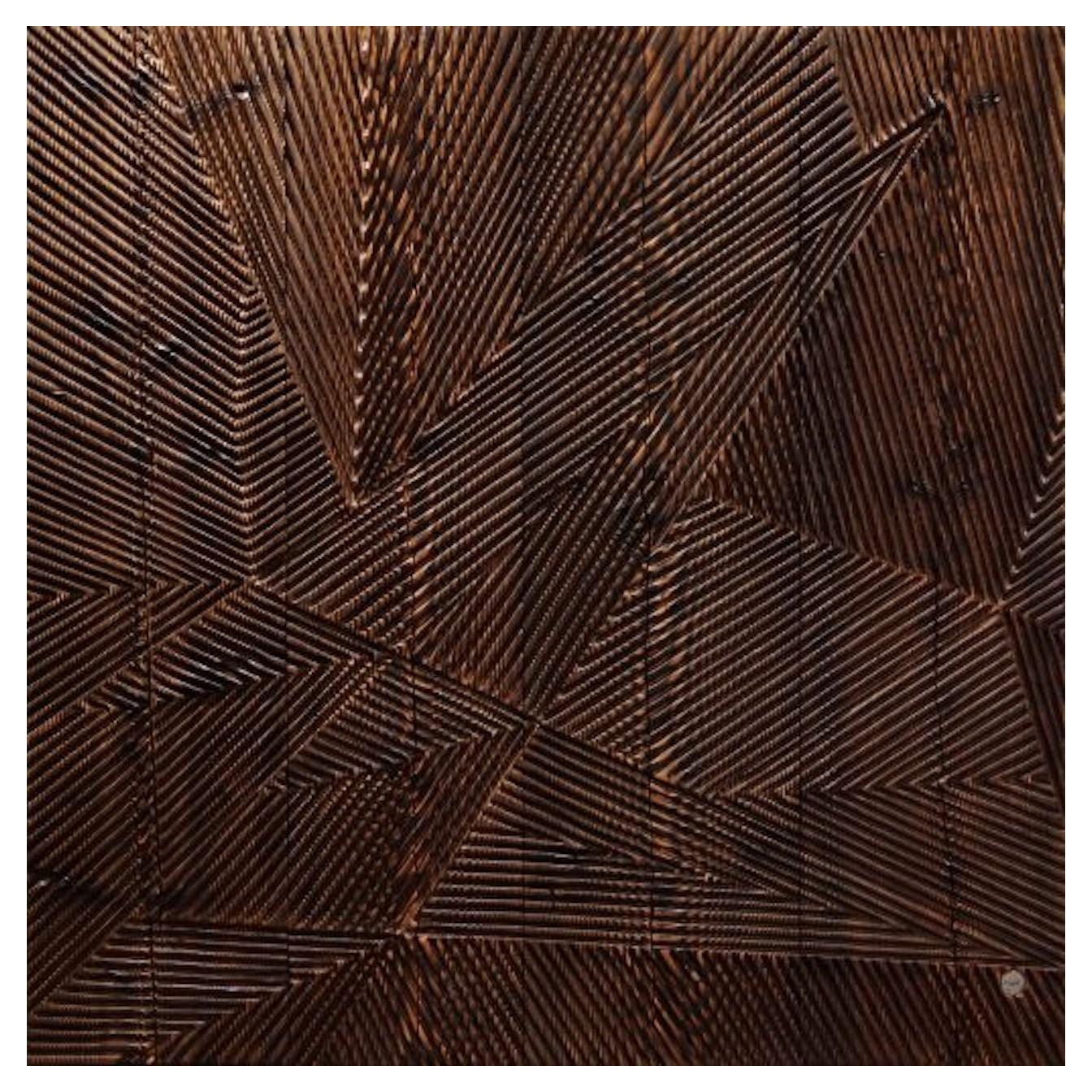 Sculpted Wood Panel Kaleidoscope by Etienne Moyat France 2022