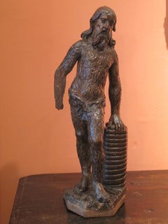 Wood Sculpture Representing a Wild Man