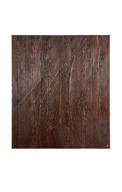 Sculpted Wood Panel Vague by Etienne Moyat 2019 France, Douglas-fir wood