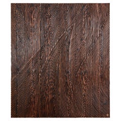 Sculpted Wood Panel Vague by Etienne Moyat 2019 France, Douglas-fir wood