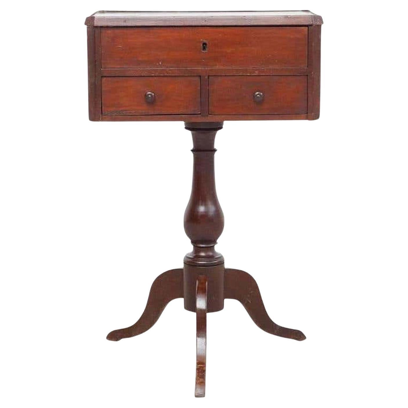 Wood Sewing Table, circa 1800 For Sale