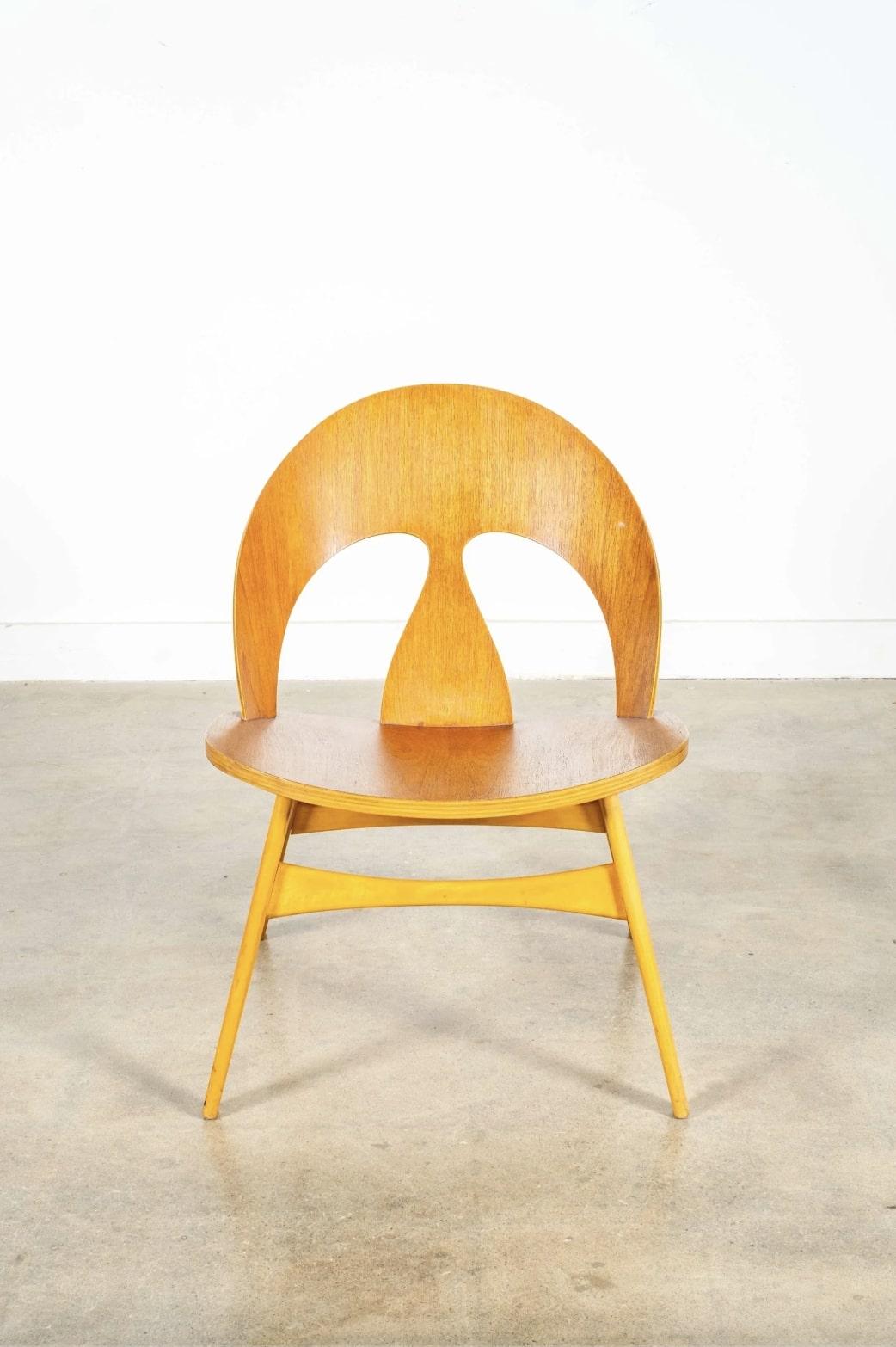 Mid-Century moderno Sedia Wood Shell